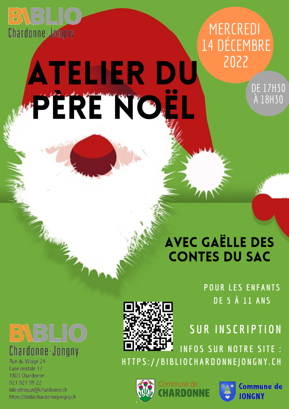 Atelier du Père Noël – 14 décembre 2022 | Bibliothèque Chardonne-Jongny